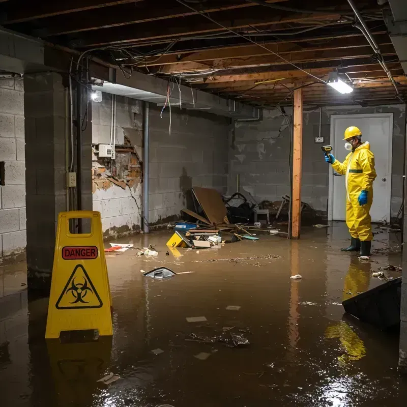 Flooded Basement Electrical Hazard in Oak Lawn, IL Property